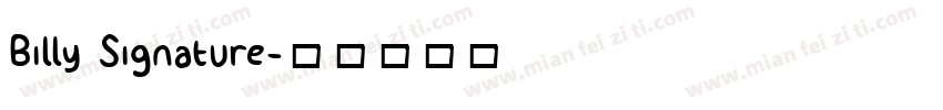 Billy Signature字体转换